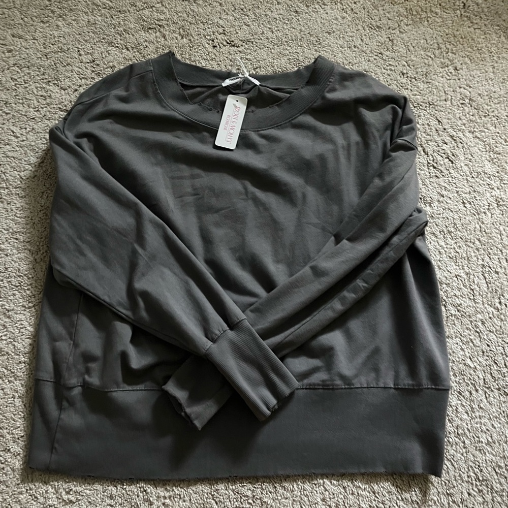 Grey crew neck.
